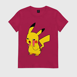 Женская футболка Уставший Пикачу