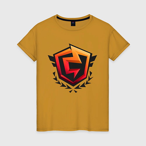 Женская футболка Чемпион / Горчичный – фото 1