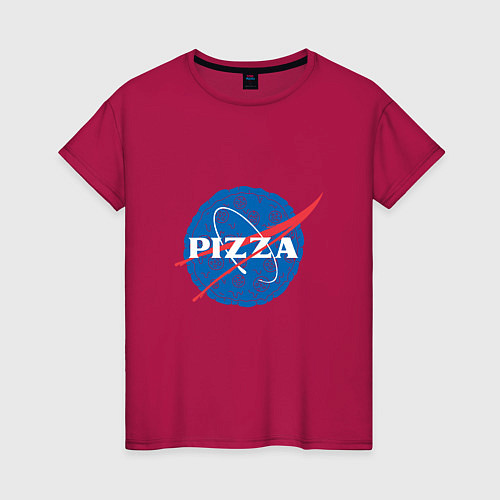 Женская футболка NASA Pizza / Маджента – фото 1