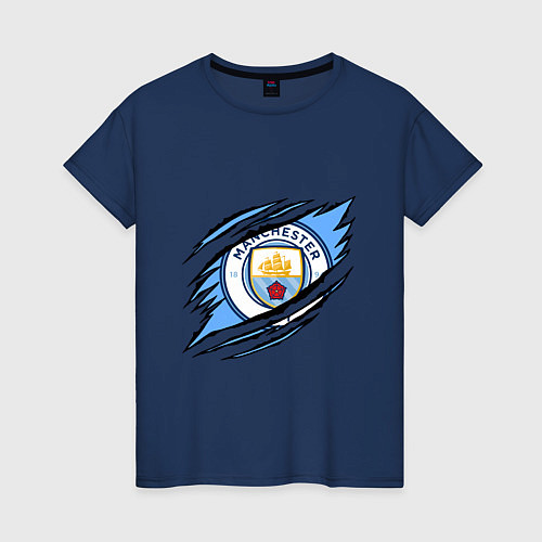 Женская футболка MANCHESTER CITY МАНЧЕСТЕР / Тёмно-синий – фото 1