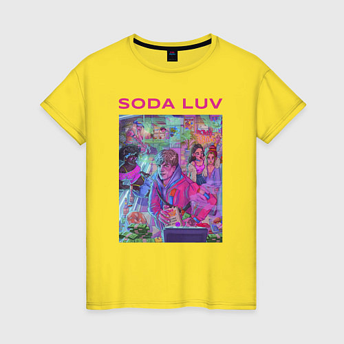 Женская футболка SODA LUV / Желтый – фото 1