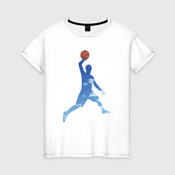 Футболка хлопковая женская Sky Basketball, цвет: белый