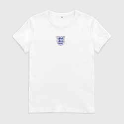 Футболка хлопковая женская Домашняя форма Сборной Англии, цвет: белый