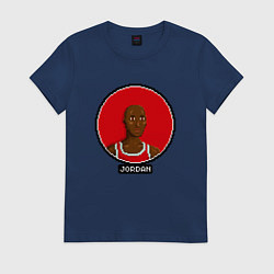 Футболка хлопковая женская Retro Jordan, цвет: тёмно-синий