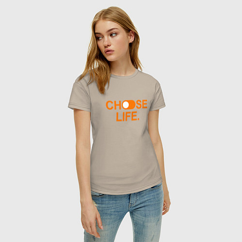 Женская футболка Trainspotting - Life / Миндальный – фото 3