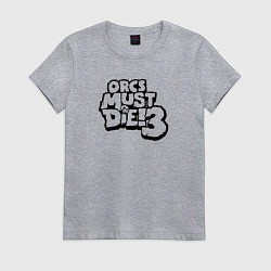 Футболка хлопковая женская OMD!3 Black, цвет: меланж
