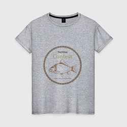Женская футболка Большая рыбалка