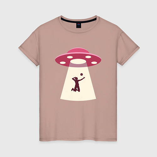 Женская футболка НЛО - Волейбол / Пыльно-розовый – фото 1