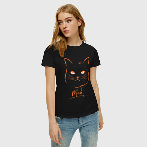 Женская футболка Meh / Черный – фото 3
