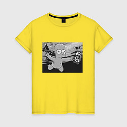 Футболка хлопковая женская Simpsons x Nirvana, цвет: желтый