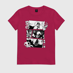 Футболка хлопковая женская БЛИЧ МАНГА, цвет: маджента