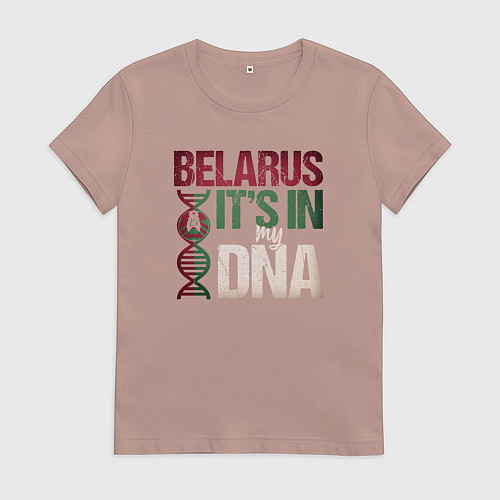 Женская футболка ДНК - Беларусь / Пыльно-розовый – фото 1