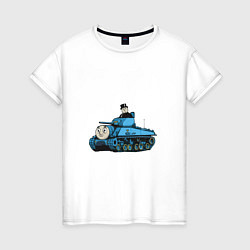 Футболка хлопковая женская Thomas The Tank, цвет: белый