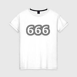 Футболка хлопковая женская 666, цвет: белый