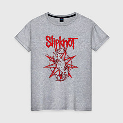 Футболка хлопковая женская Slipknot Slip Goats Art, цвет: меланж