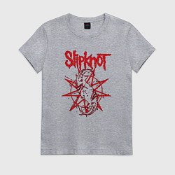 Футболка хлопковая женская Slipknot Slip Goats Art, цвет: меланж