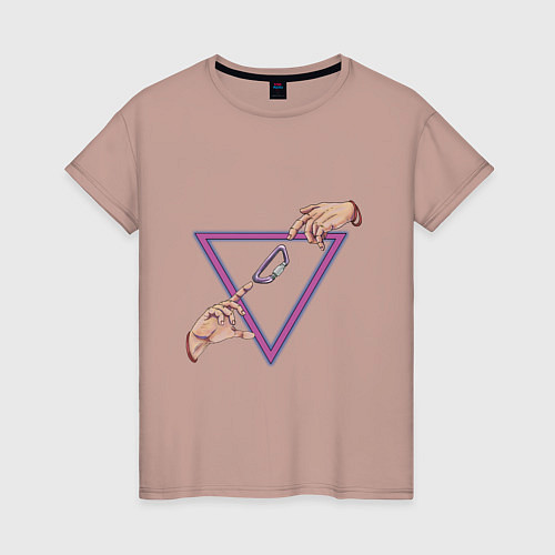 Женская футболка Идеальное прикосновение / Пыльно-розовый – фото 1