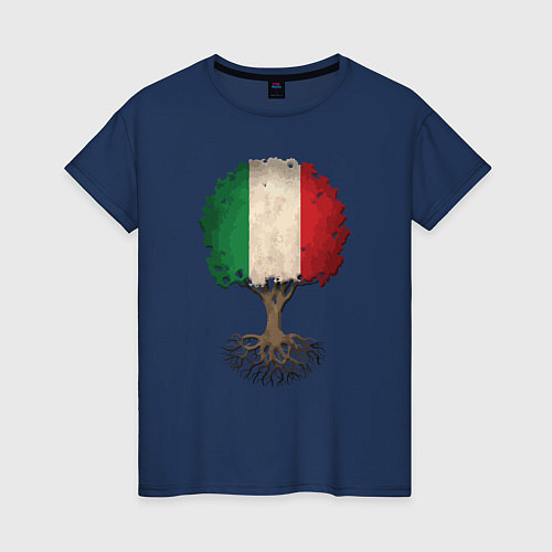 Женская футболка Italy Tree / Тёмно-синий – фото 1