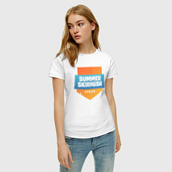 Футболка хлопковая женская Summer Skirmish, цвет: белый — фото 2