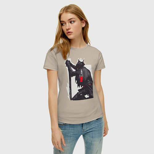 Женская футболка Bloodborne / Миндальный – фото 3