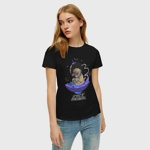Женская футболка Space Animal / Черный – фото 3