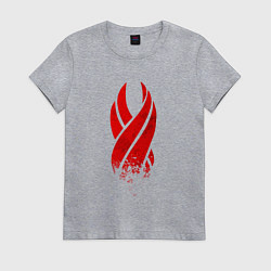 Футболка хлопковая женская DEAD SPACE ОБЕЛИСК, цвет: меланж