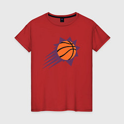 Футболка хлопковая женская Suns Basket, цвет: красный
