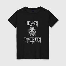 Футболка хлопковая женская IRON MAIDEN АЙРОН МЕЙДЕН Z, цвет: черный