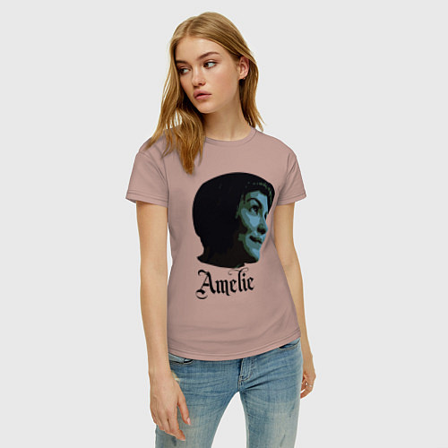 Женская футболка Амели / Пыльно-розовый – фото 3