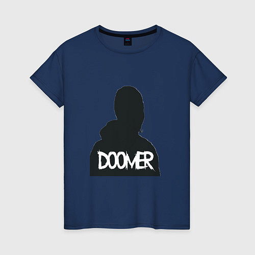 Женская футболка Russian doomer / Тёмно-синий – фото 1