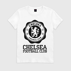 Футболка хлопковая женская Chelsea FC: Emblem, цвет: белый