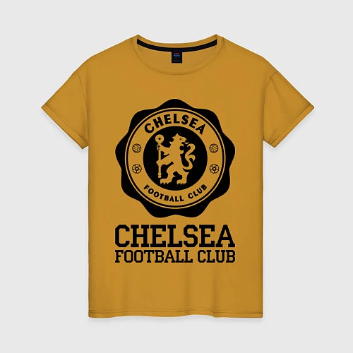 Женская футболка Chelsea FC: Emblem / Горчичный – фото 1