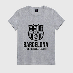 Футболка хлопковая женская Barcelona FC, цвет: меланж