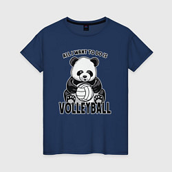 Женская футболка Volleyball Panda