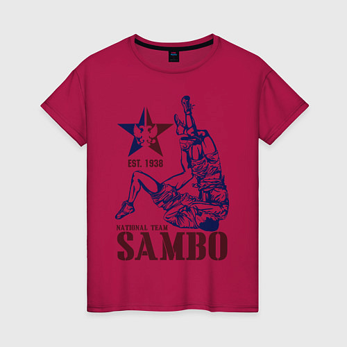 Женская футболка САМБО / Маджента – фото 1