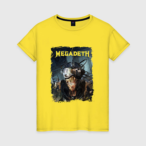 Женская футболка Megadeth Poster Z / Желтый – фото 1