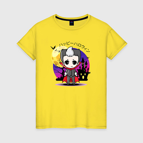 Женская футболка Японский вампир малолетка / Желтый – фото 1
