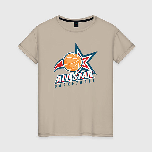 Женская футболка All star basketball / Миндальный – фото 1