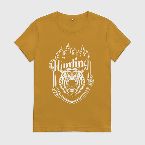 Женская футболка Hunting / Горчичный – фото 1