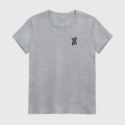 Футболка хлопковая женская Биология ДНК, цвет: меланж