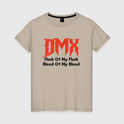 Футболка хлопковая женская DMX - Flesh Of My Flesh, цвет: миндальный