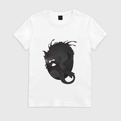 Футболка хлопковая женская Оборотень, цвет: белый