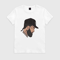 Футболка хлопковая женская Peace Nipsey, цвет: белый