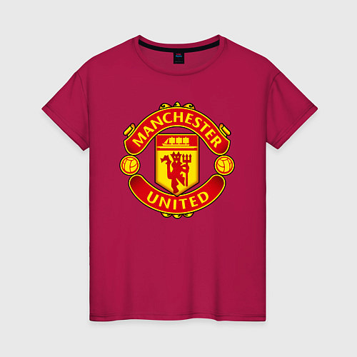 Женская футболка Манчестер Юнайтед Роналду 2021 / Маджента – фото 1