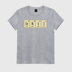 Футболка хлопковая женская GeNiUS - Таблица Менделеева, цвет: меланж