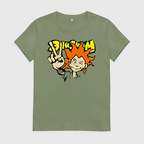 Женская футболка Элизиум рыжий / Авокадо – фото 1