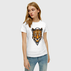 Футболка хлопковая женская Tiger Style, цвет: белый — фото 2