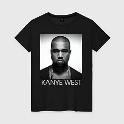 Футболка хлопковая женская KANYE WEST, цвет: черный