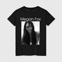 Футболка хлопковая женская Megan Fox, цвет: черный