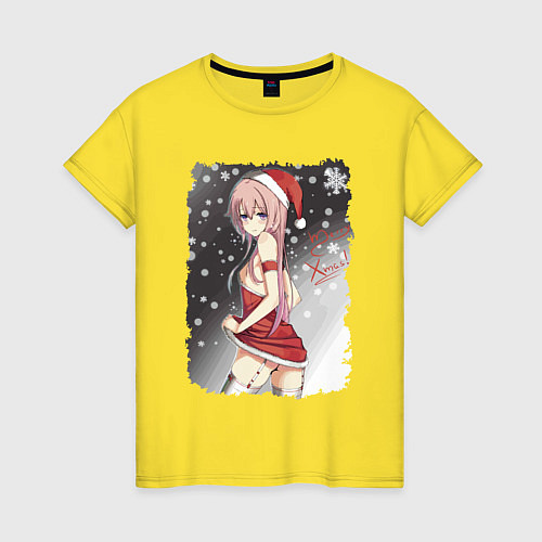 Женская футболка Обворожительная снегурочка / Желтый – фото 1